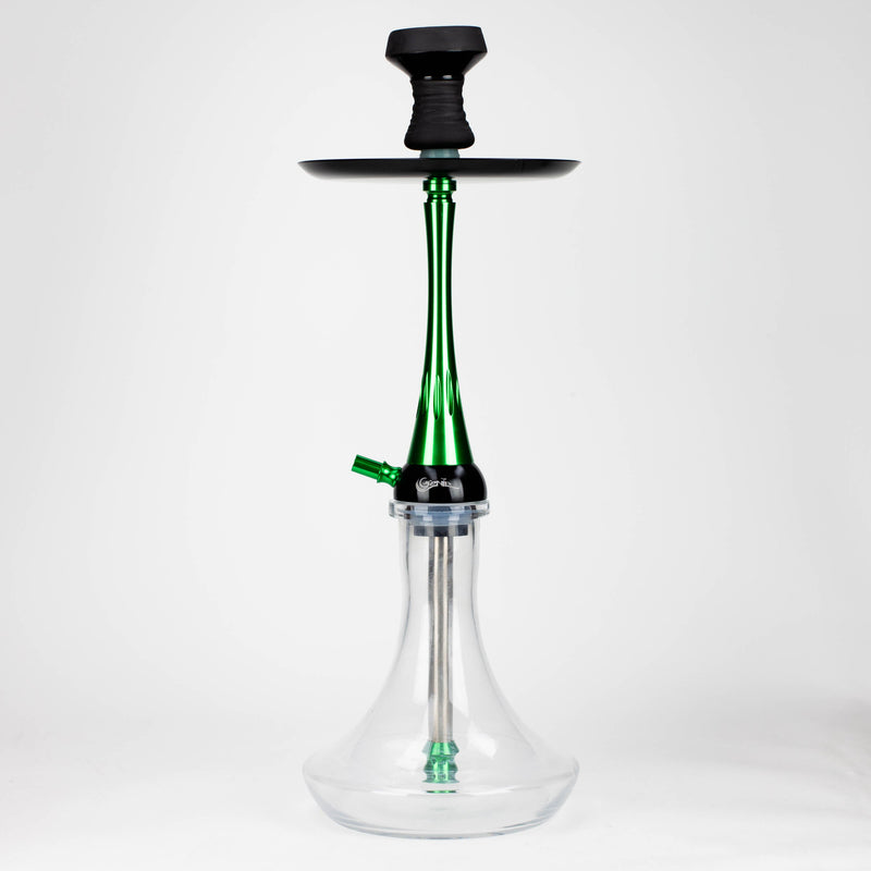 O Genie | 22.5″ Aluminum Hookah with Diffuser,Tray, and Soft Touch Silicone Hose [SS-04]