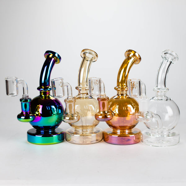 O 7" Solid Color Eletroplate Rig with Banger and Bowl