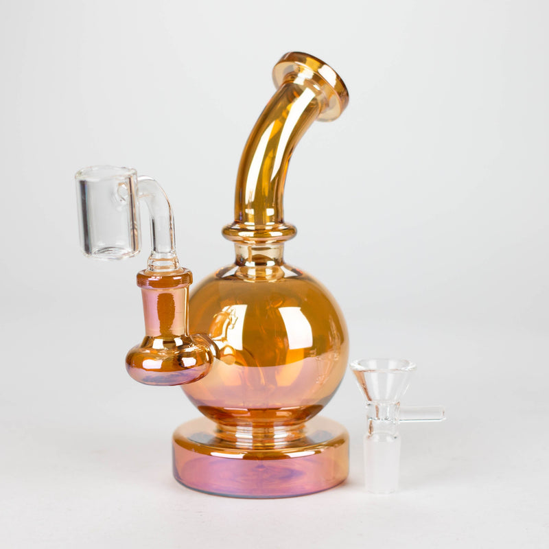 O 7" Solid Color Eletroplate Rig with Banger and Bowl