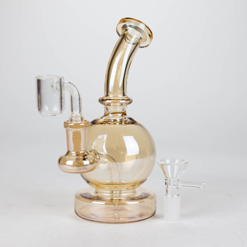 O 7" Solid Color Eletroplate Rig with Banger and Bowl