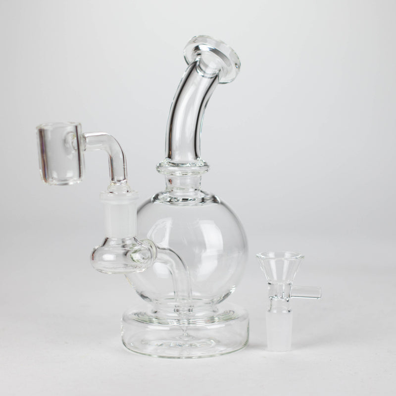 O 7" Solid Color Eletroplate Rig with Banger and Bowl