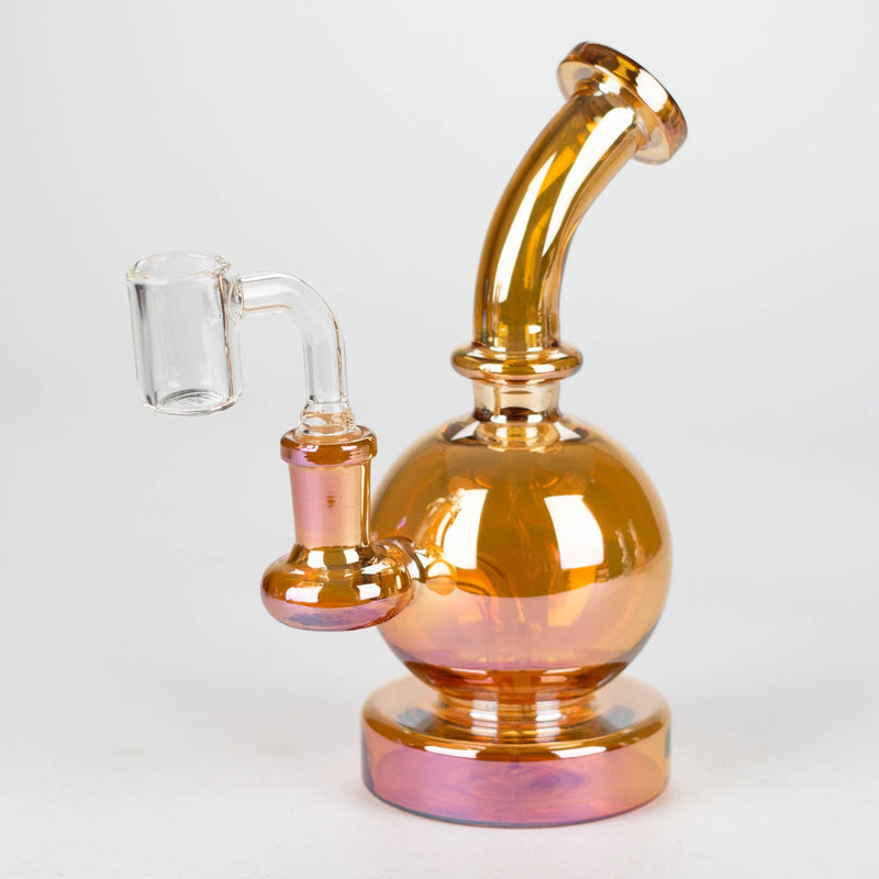 O 7" Solid Color Eletroplate Rig with Banger and Bowl