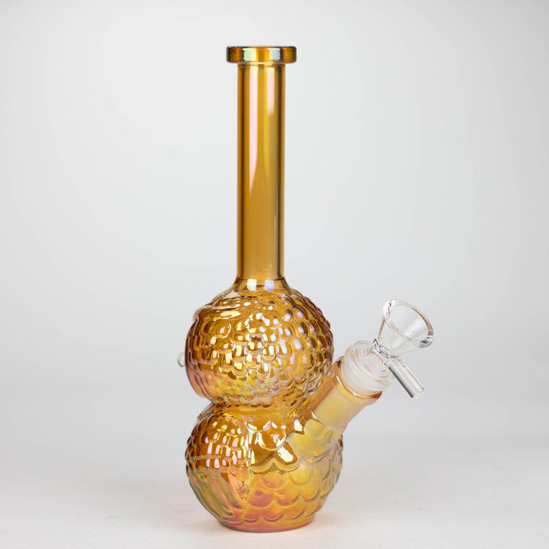 O 9" Owl Eletroplate Glass Bong