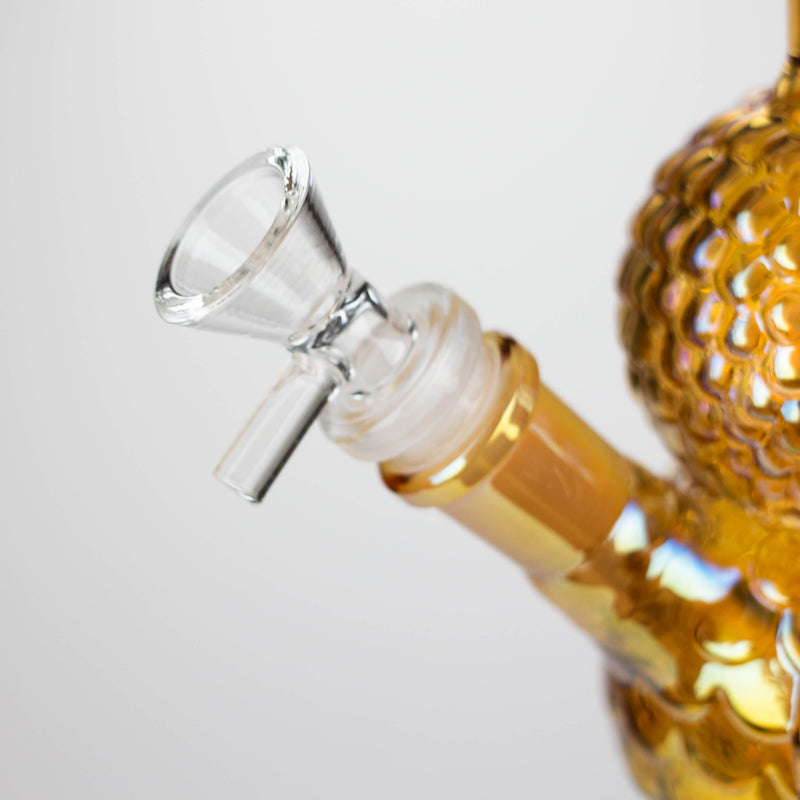 O 9" Owl Eletroplate Glass Bong