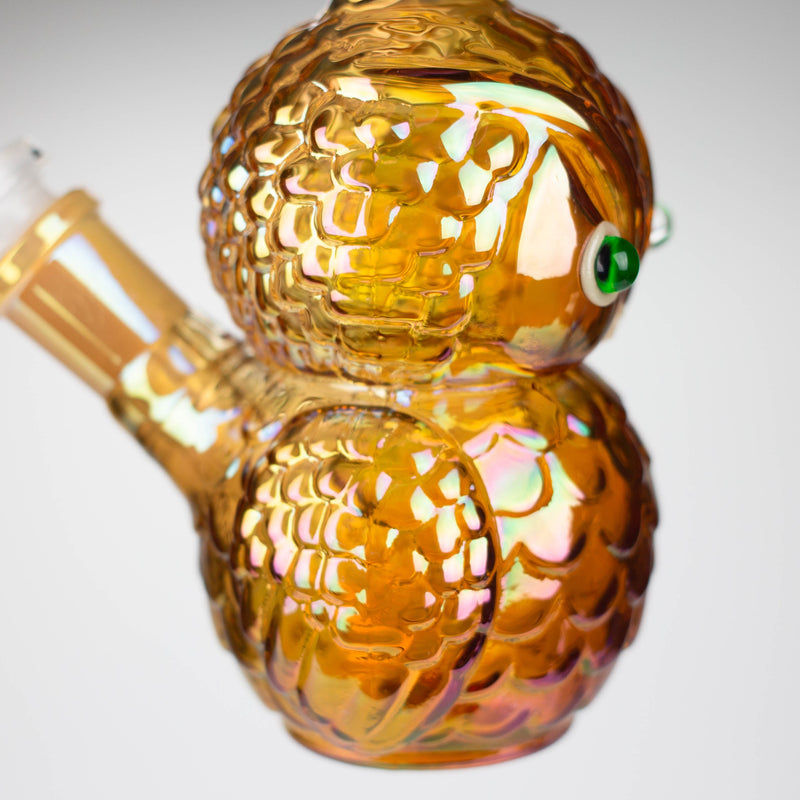 O 9" Owl Eletroplate Glass Bong