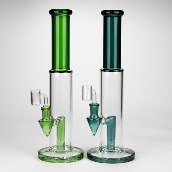 O 12" Color Accented Glass Rig With Banger and Bowl