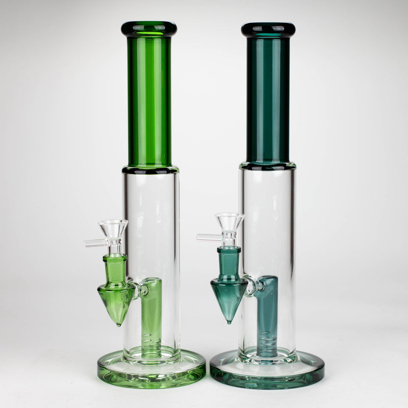 O 12" Color Accented Glass Rig With Banger and Bowl