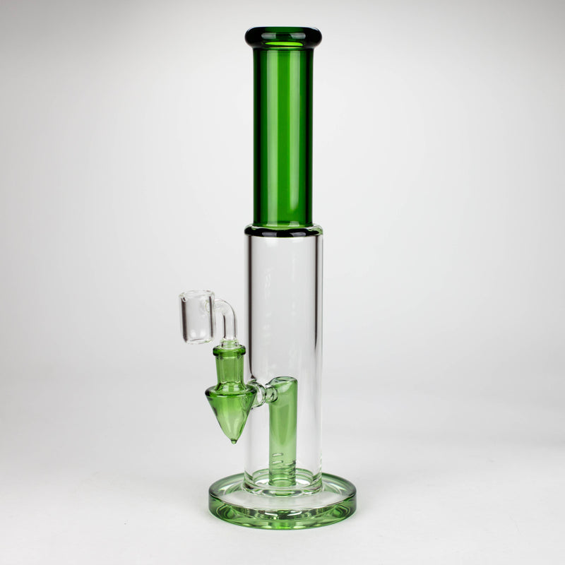 O 12" Color Accented Glass Rig With Banger and Bowl