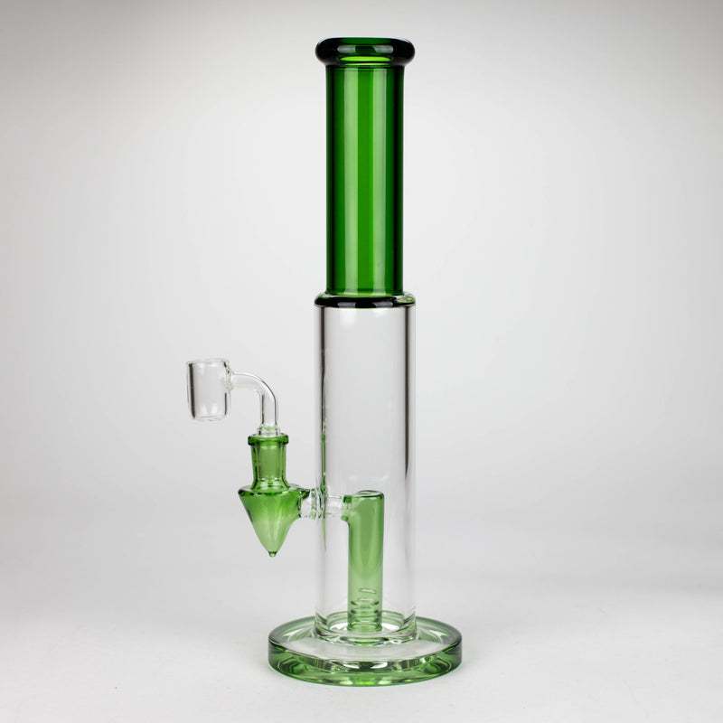 O 12" Color Accented Glass Rig With Banger and Bowl