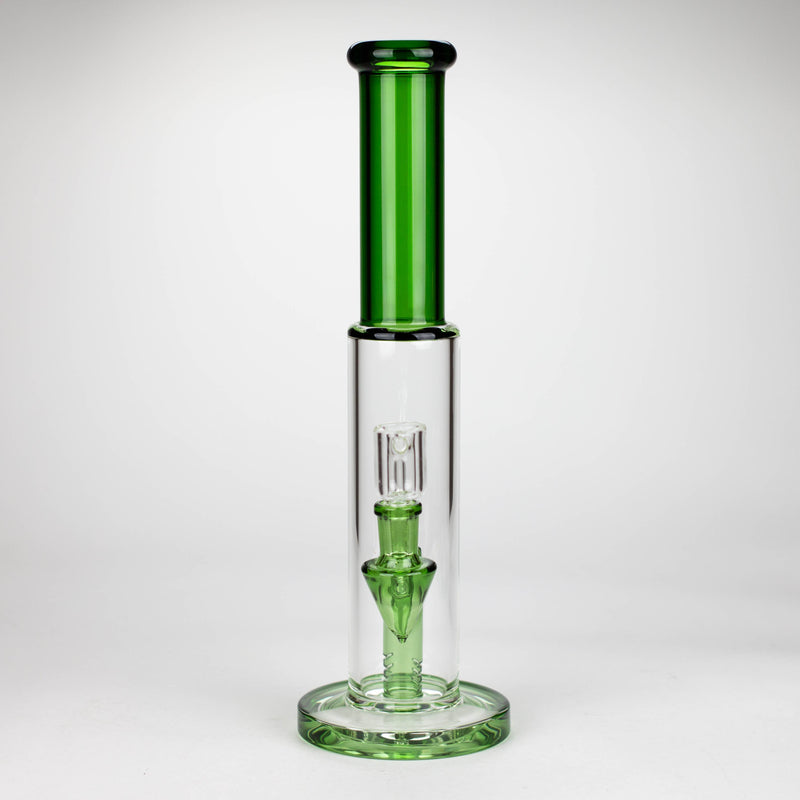 O 12" Color Accented Glass Rig With Banger and Bowl