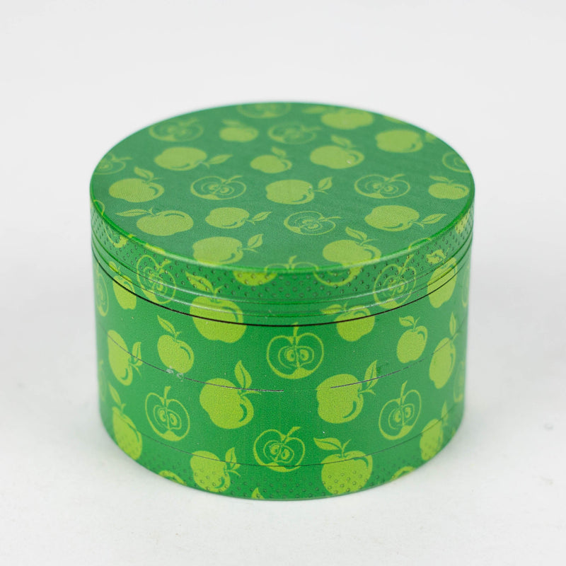 O 2.5" Metal Grinder 4 Layers with Fruit Design Box of 6 [GZ461]