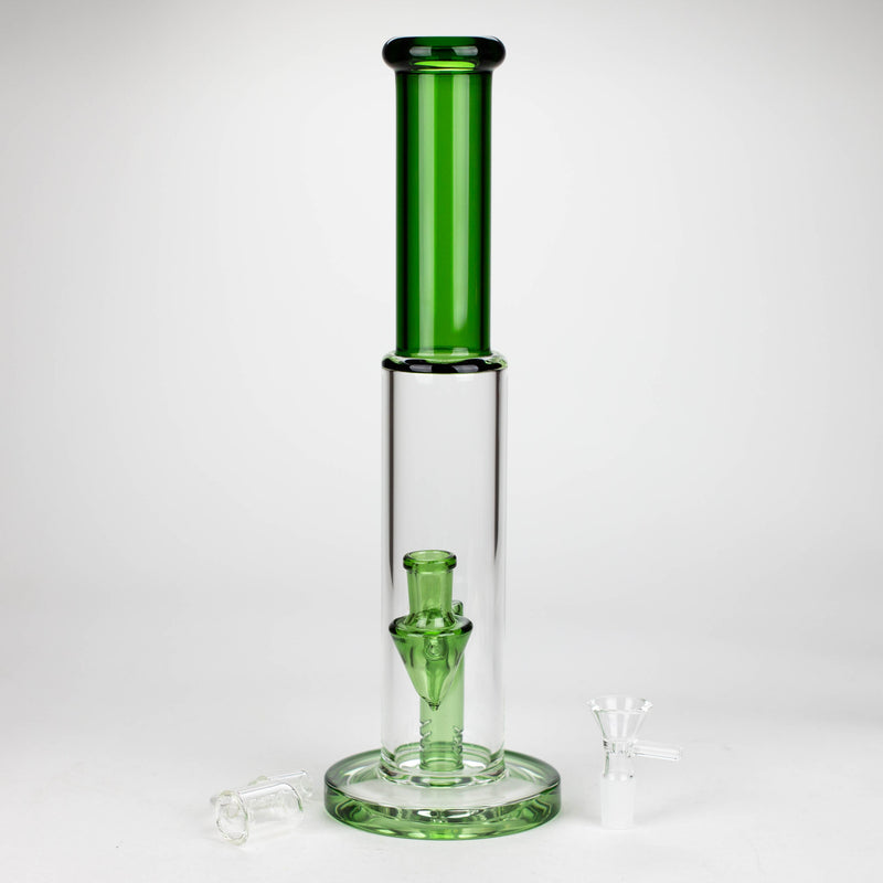 O 12" Color Accented Glass Rig With Banger and Bowl