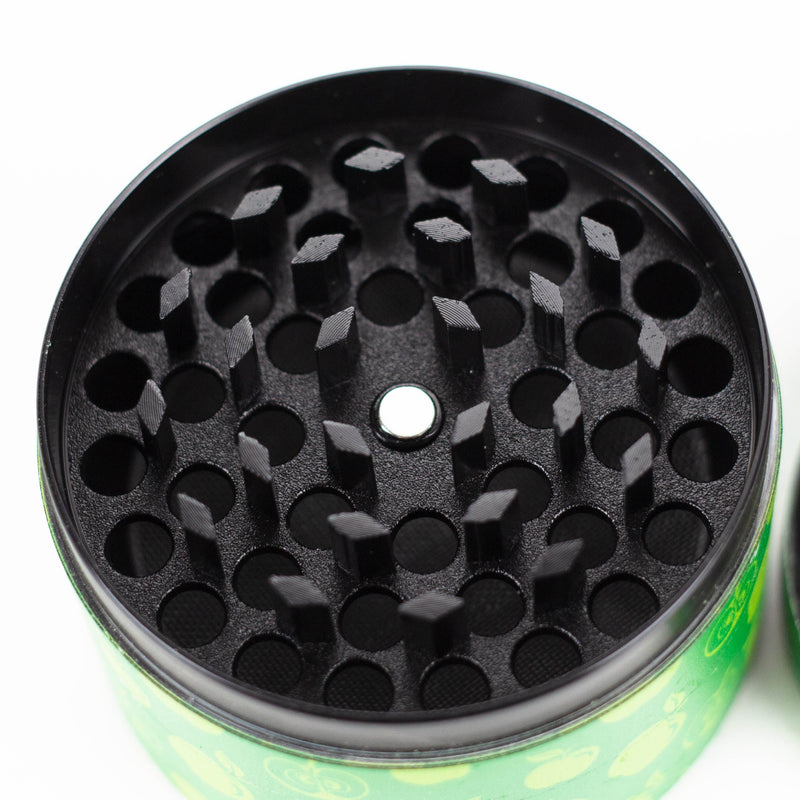 O 2.5" Metal Grinder 4 Layers with Fruit Design Box of 6 [GZ461]