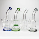 7" Bent neck glass bubbler with Honeycomb diffuser Glass Bong Bongzie Smokes
