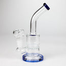 7" Bent neck glass bubbler with Honeycomb diffuser Glass Bong Bongzie Smokes