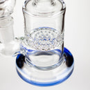 7" Bent neck glass bubbler with Honeycomb diffuser Glass Bong Bongzie Smokes