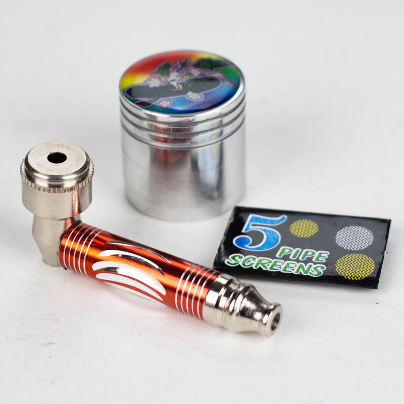 O 2.5" Metal Pipe with screen and grinder pack