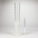 12" GLOW IN DARK STRAIGHT TUBE BONG WITH ICE CATCHER Glass Bong Bongzie Smokes