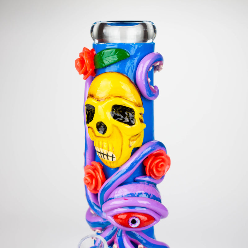 O 13" Resin 3D Octo-Skull  glass beaker  [DY526]