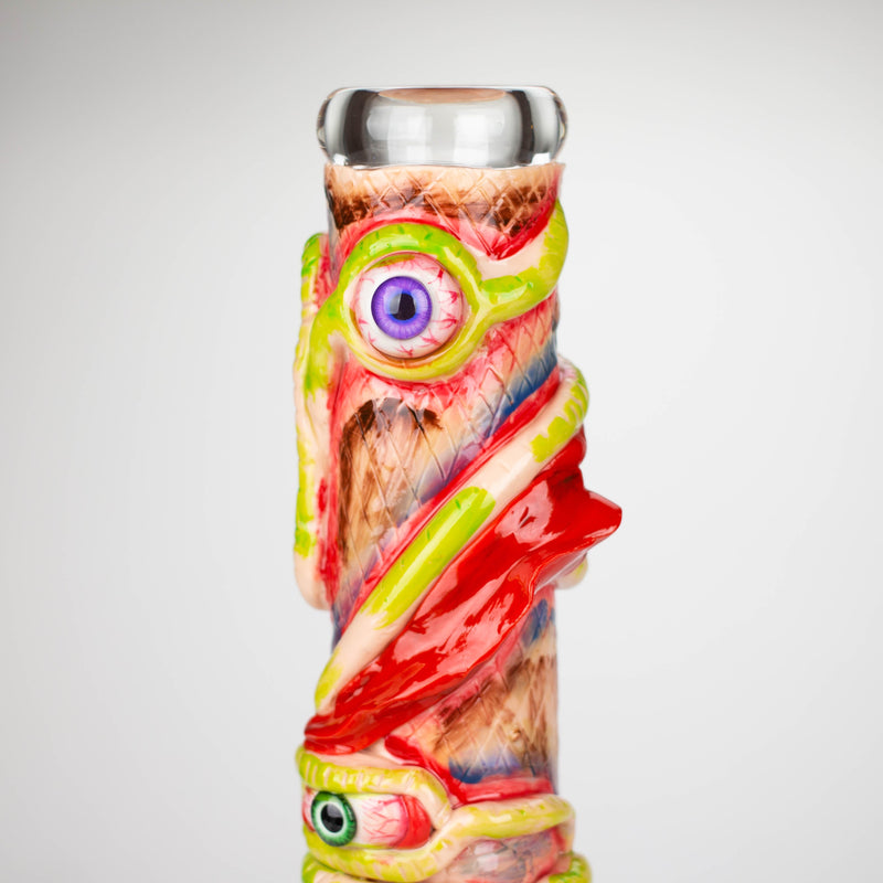 O 13" Resin 3D artwork 7mm glass beaker water bong [DY525]