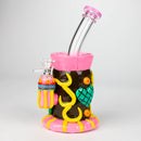 9" Resin 3D Face Mask Rig-Assorted color Resin · Silicone Rig DY Glass