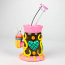 9" Resin 3D Face Mask Rig-Assorted color Resin · Silicone Rig DY Glass