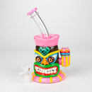 9" Resin 3D Face Mask Rig-Assorted color Resin · Silicone Rig DY Glass