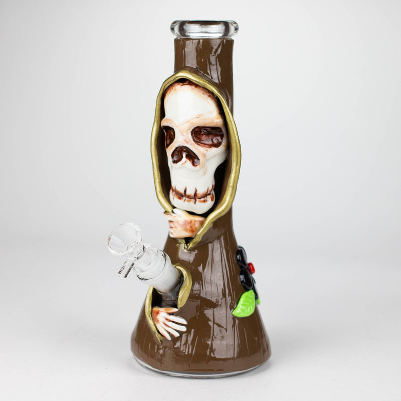 O 10" Resin 3D artwork Skull glass beaker [DY404]