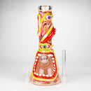 13" Resin 3D artwork 7mm glass beaker water bong [DY525] Resin · Silicone · Plastic Bong DY Glass