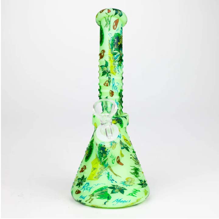 Fortune | 8.5" Angled Hydrographic Silicone Waterpipe-Assorted [SP1019P]_2