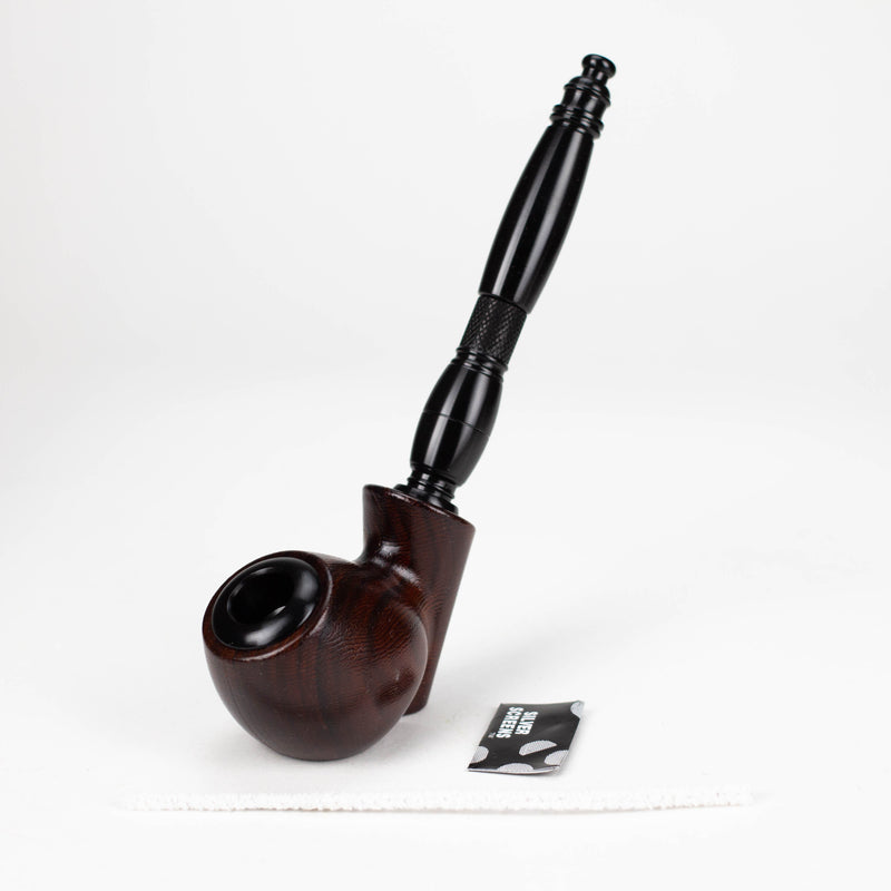 O 8" Aluminum Tobacco Pipe with Screens