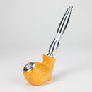 8" Aluminum Tobacco Pipe with Screens Wooden Pipe Canadian Distributor Brown / Silver