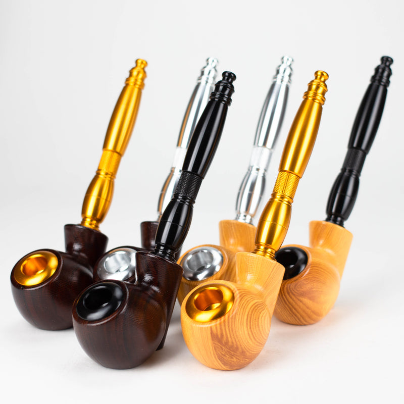 O 8" Aluminum Tobacco Pipe with Screens