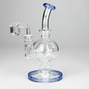 HIT | 7" Glass Oil Rig Water Bong Glass Rig NIBO Distribution Blue