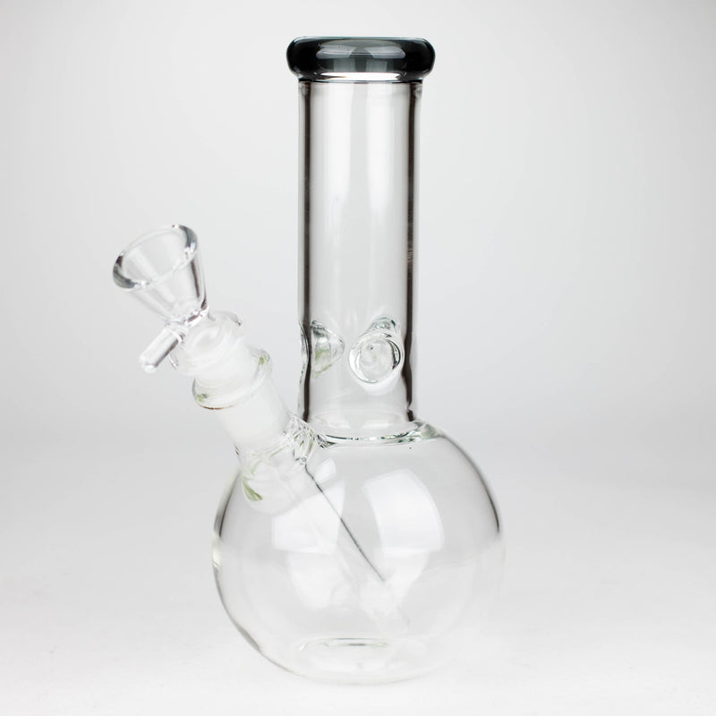 O 9" Round base glass bong