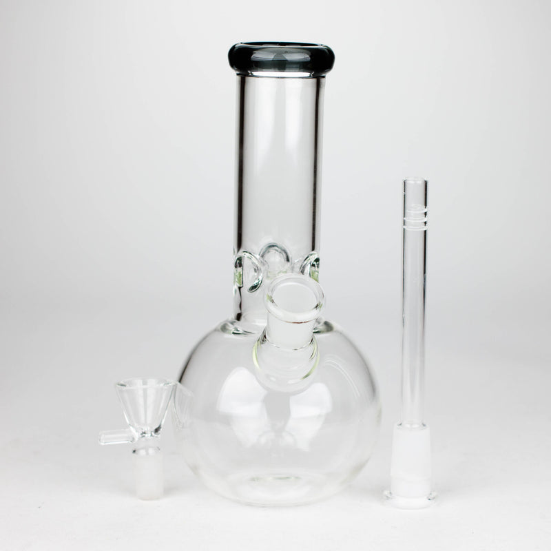 O 9" Round base glass bong