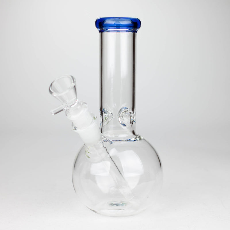 O 9" Round base glass bong