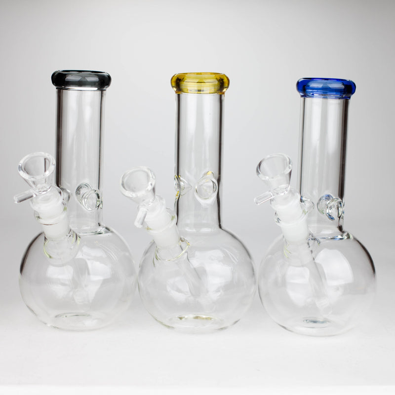 O 9" Round base glass bong