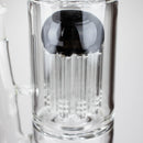 16" Color accented double percolator glass bong Glass Bong Bongzie Smokes