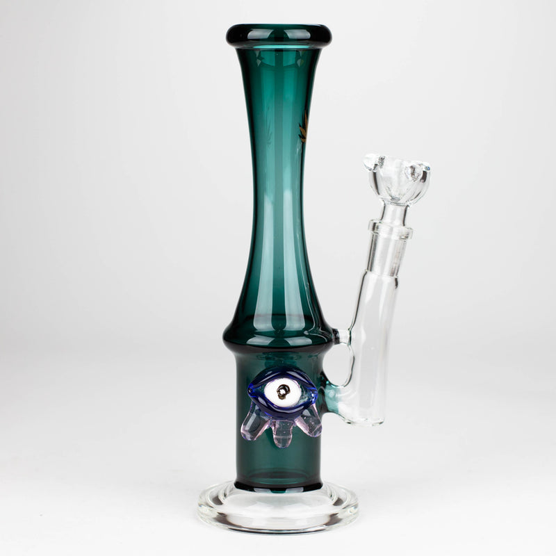 O 10" Color tube glass bong with eye