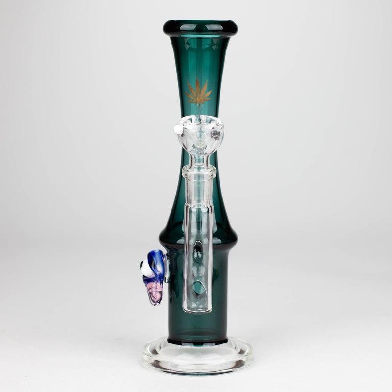 O 10" Color tube glass bong with eye