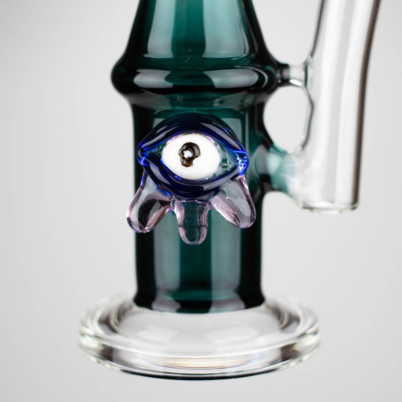 O 10" Color tube glass bong with eye