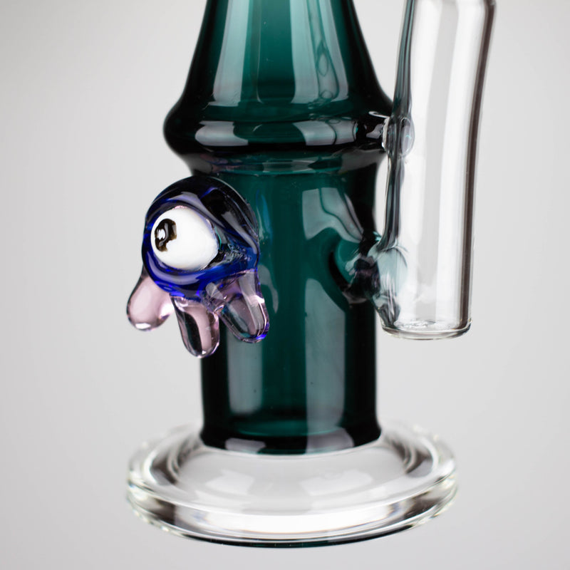 O 10" Color tube glass bong with eye