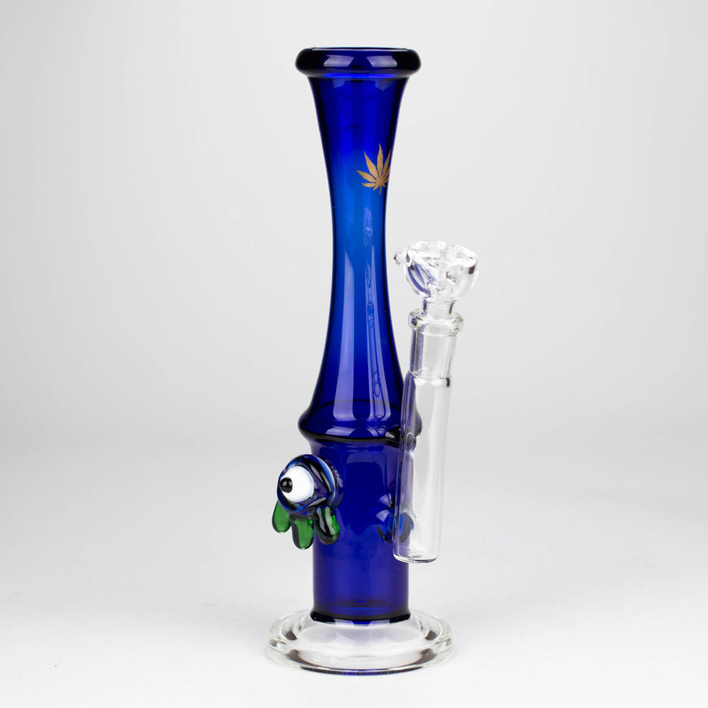 O 10" Color tube glass bong with eye