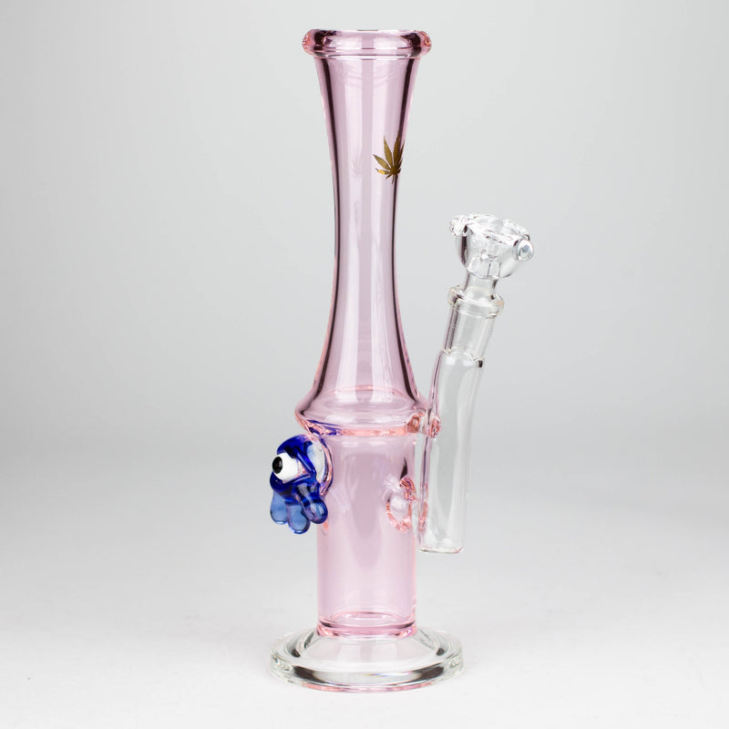 O 10" Color tube glass bong with eye