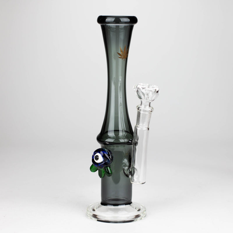 O 10" Color tube glass bong with eye