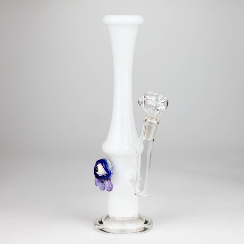 O 10" Color tube glass bong with eye