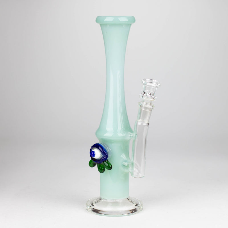 O 10" Color tube glass bong with eye