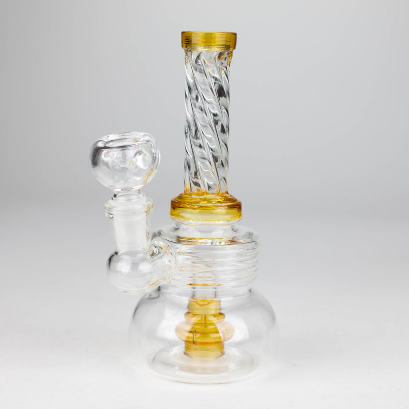 O 6" Swirl glass bong with water diffuser