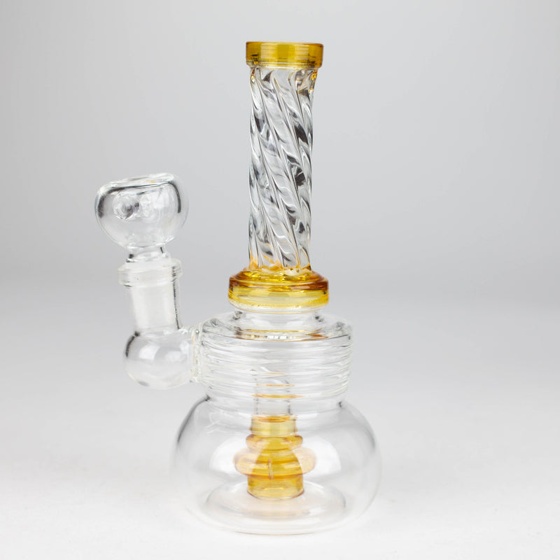 O 6" Swirl glass bong with water diffuser